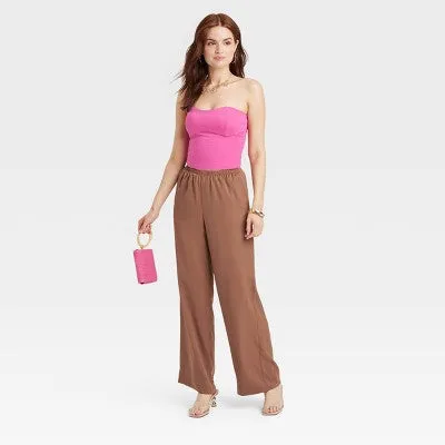 New - A New Day Women's Straight Pull-On Pants