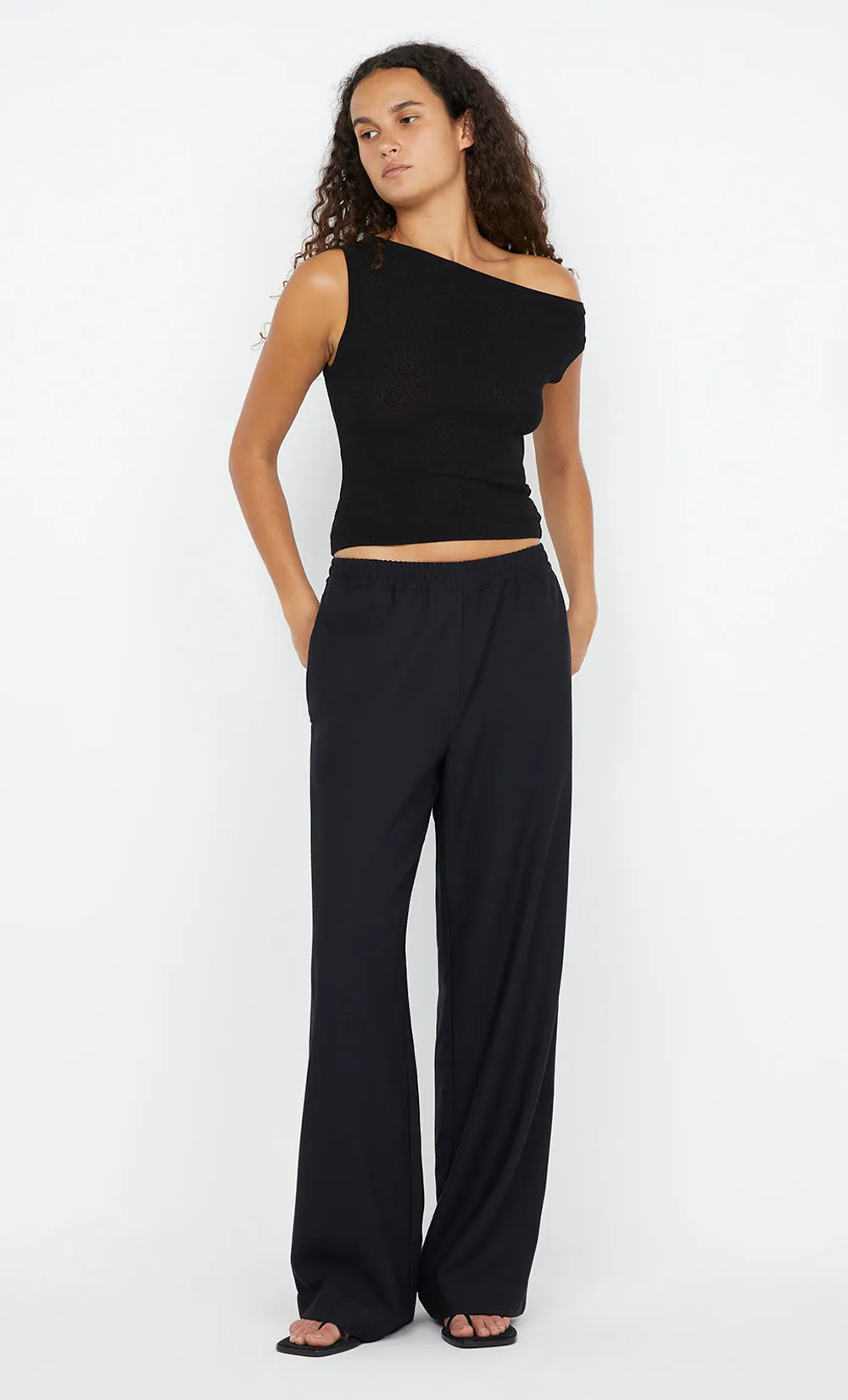 NINAH DRAWSTRING PANT - BLACK