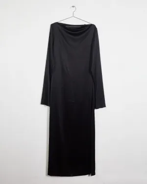 Paris Georgia cowl neck long sleeved column dress, black, 10