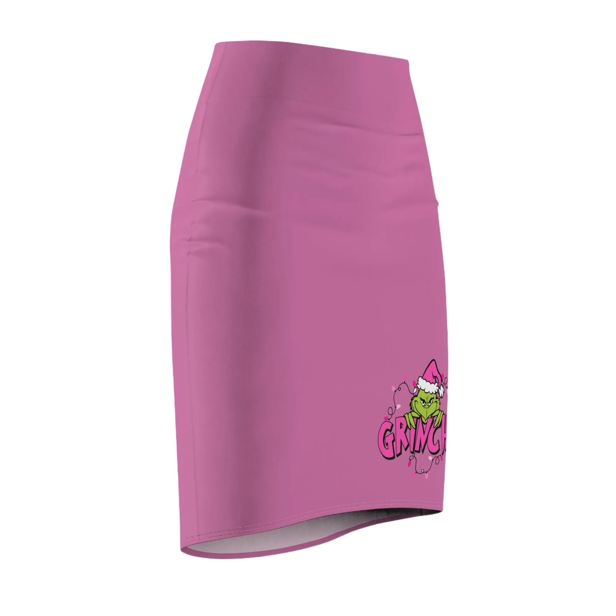 Princess Grace Grinchy Women's Pencil Skirt - Festive Holiday Fashion