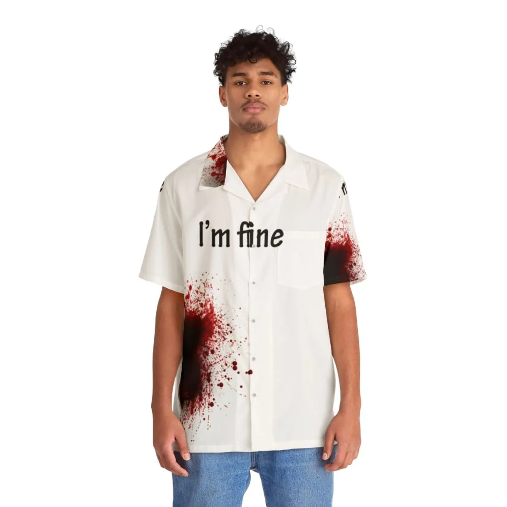 "I Am Fine" Vibrant Hawaiian Shirt for Summer