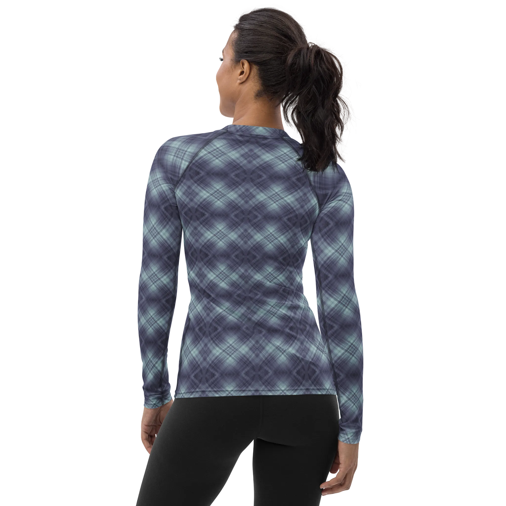 Recursia Argyle Rewired I Women's Rash Guard In Blue