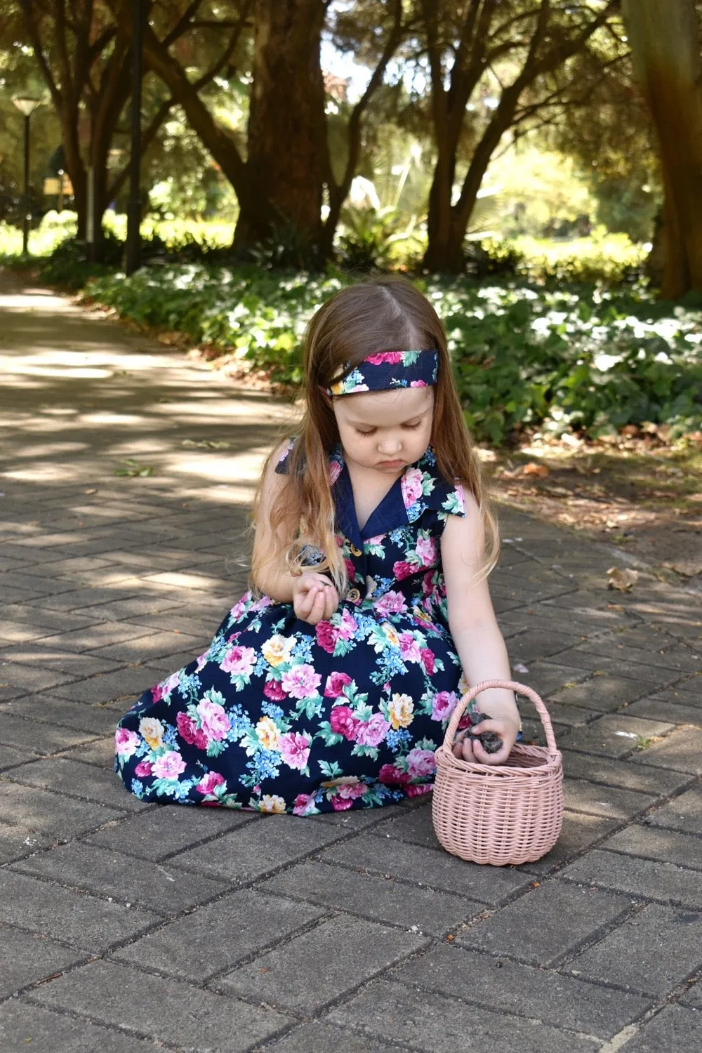 Retro Shirt Dress | Aster in Navy