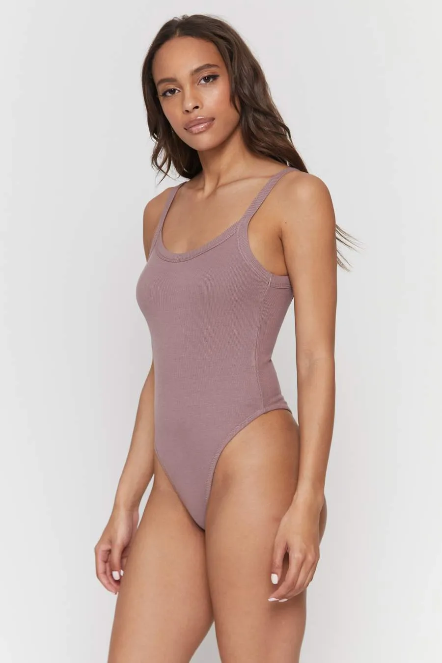 Rib Scoop Neck Bodysuit