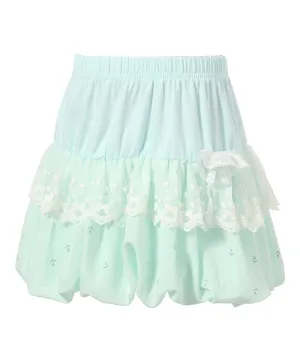 Richie House Aqua Lace Ruffle A-Line Younger Girls Skirt