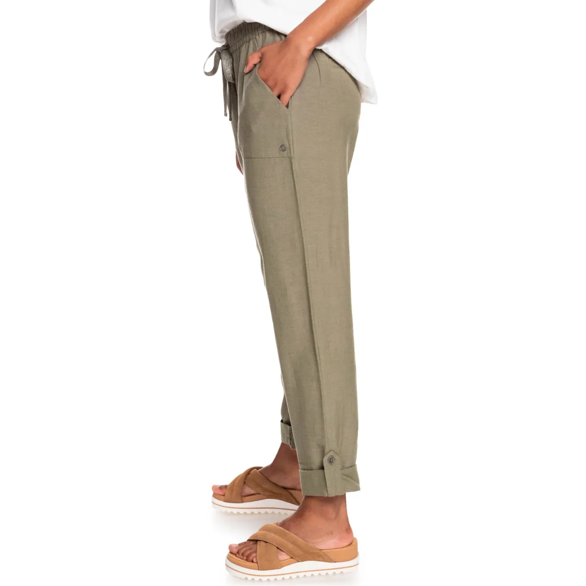 Roxy Women's On The Seashore Linen Cargo Pants