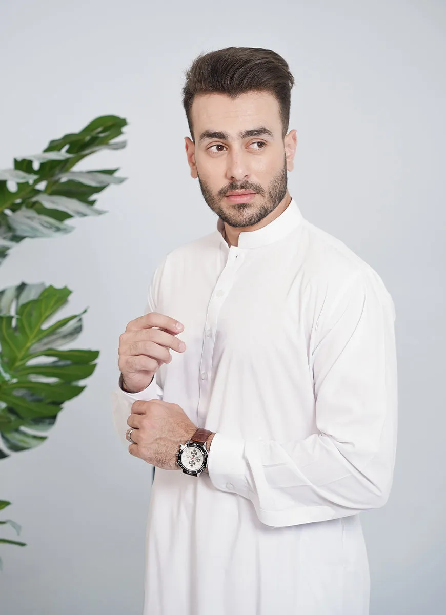 Shalwar Kameez - Saltoro White Plain