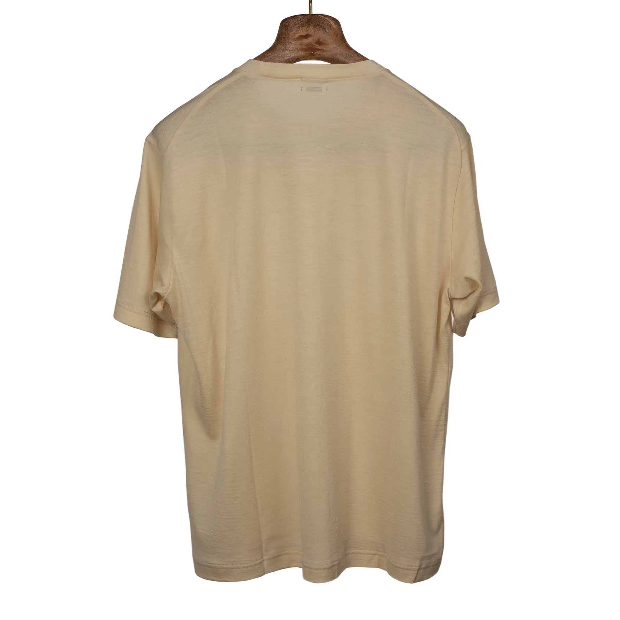 Short-sleeve t-shirt in natural washable wool jersey