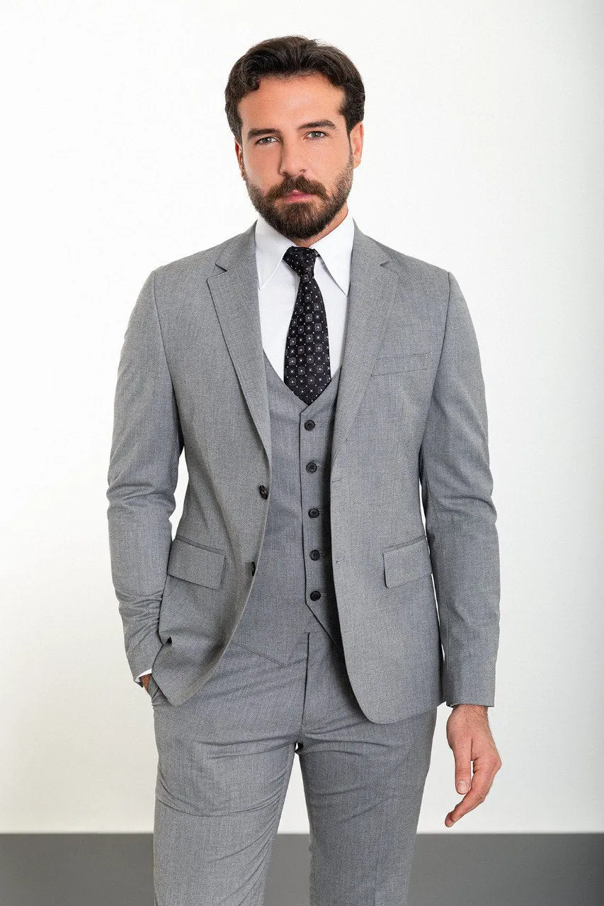 Slim Fit Gray Suit.