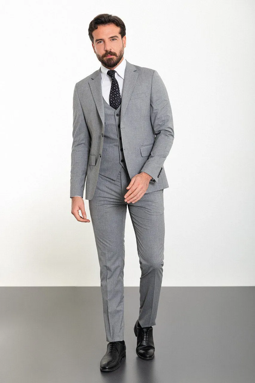 Slim Fit Gray Suit.