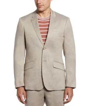 Slim Fit Linen Blend Summer Suit Jacket