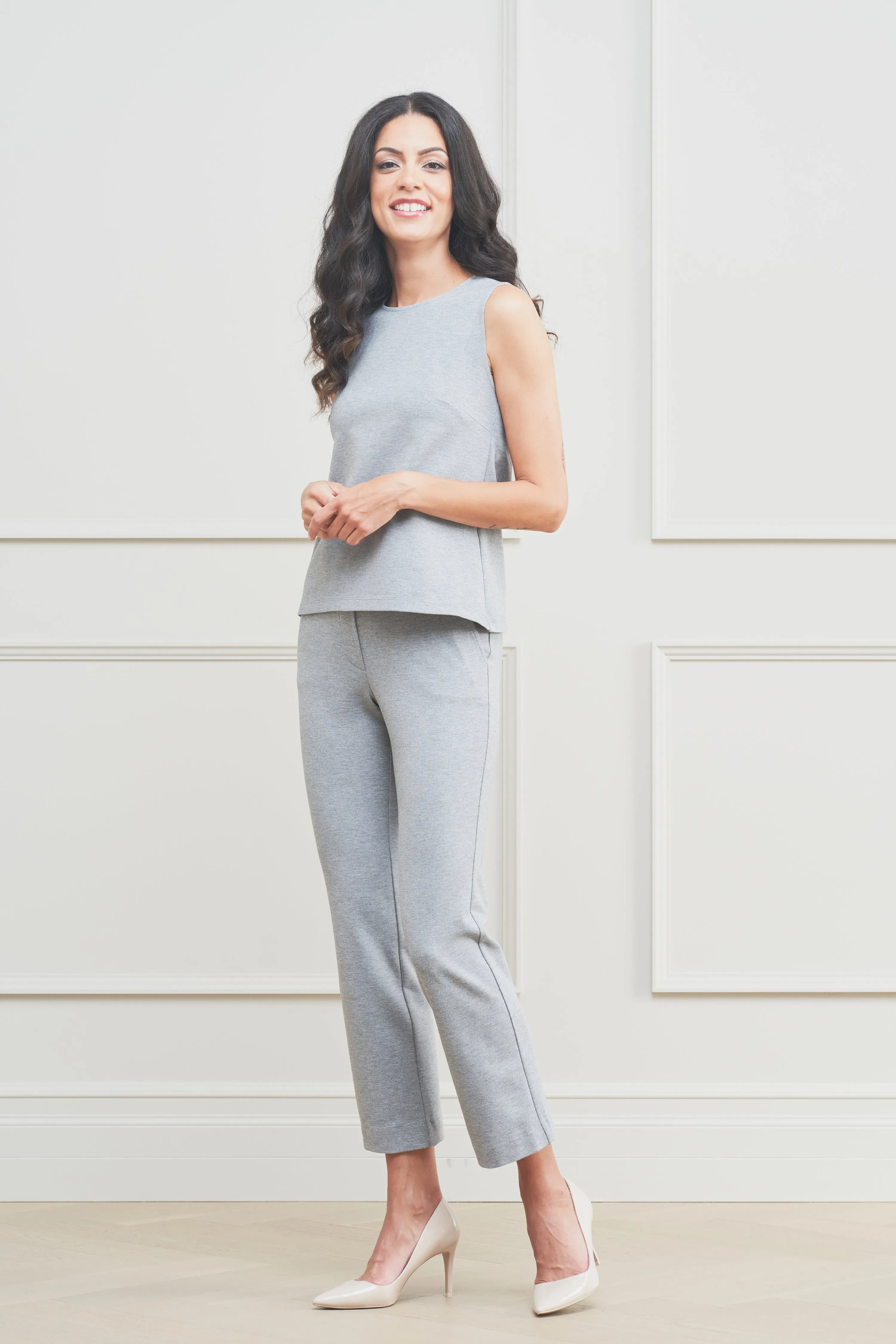 The Helen Pant Light Heather Grey