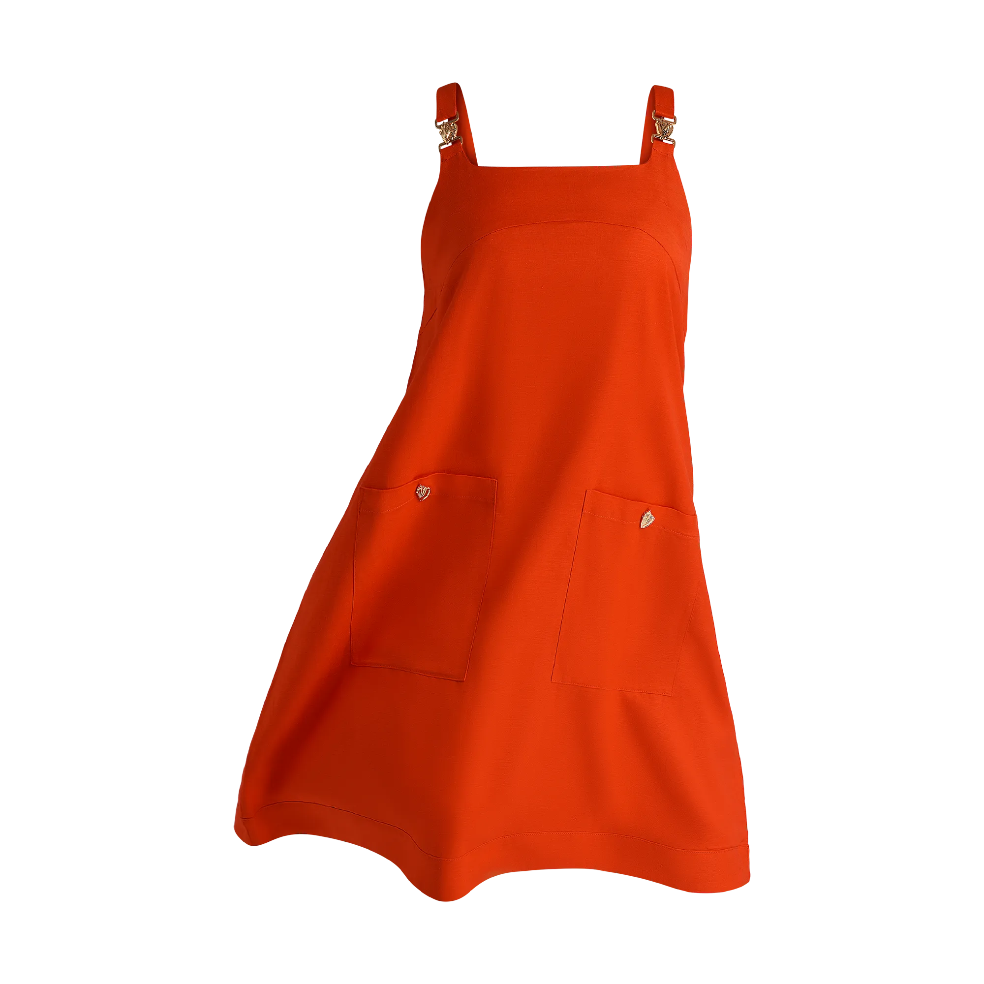 THE STROMBUS SHIFT DRESS-TANGELO