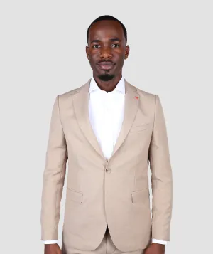 TWN Slim Fit Beige Suit