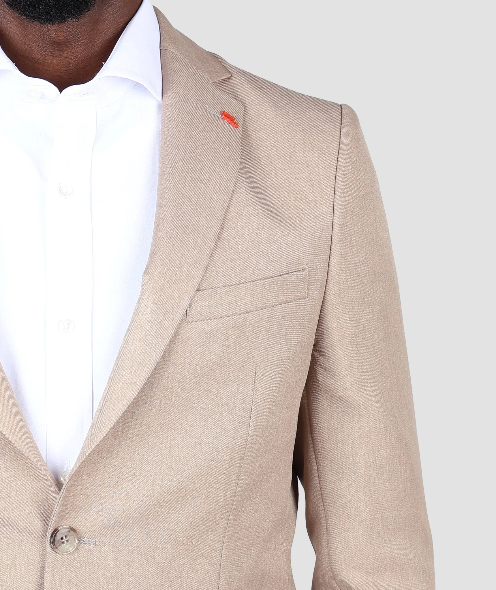 TWN Slim Fit Beige Suit