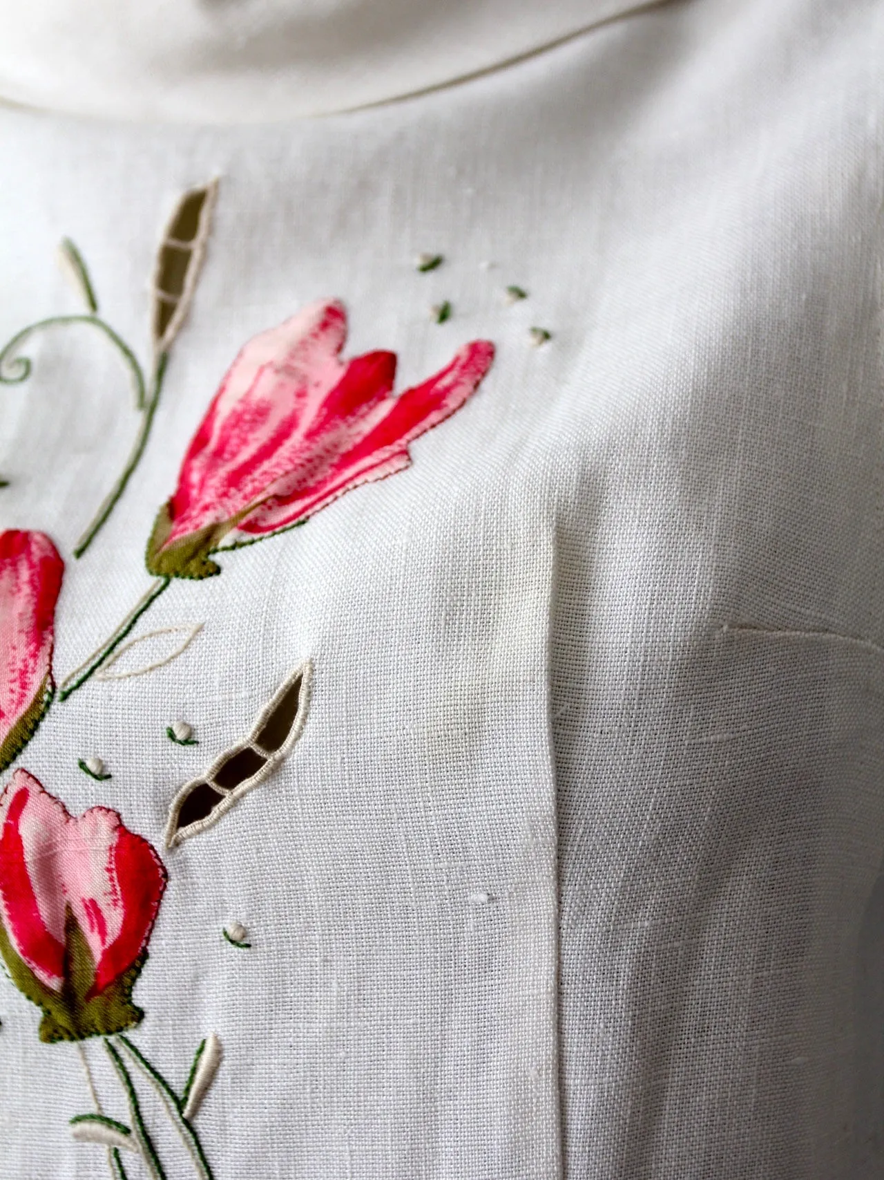 vintage linen shift dress