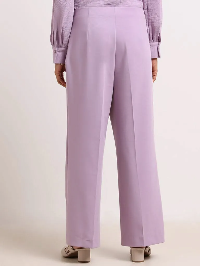 Wardrobe Lilac Straight-Fit Trousers