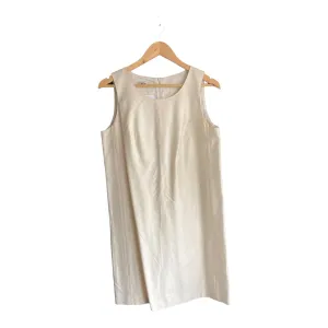 Weill Cream Sleeveless Shift Dress UK Size 14