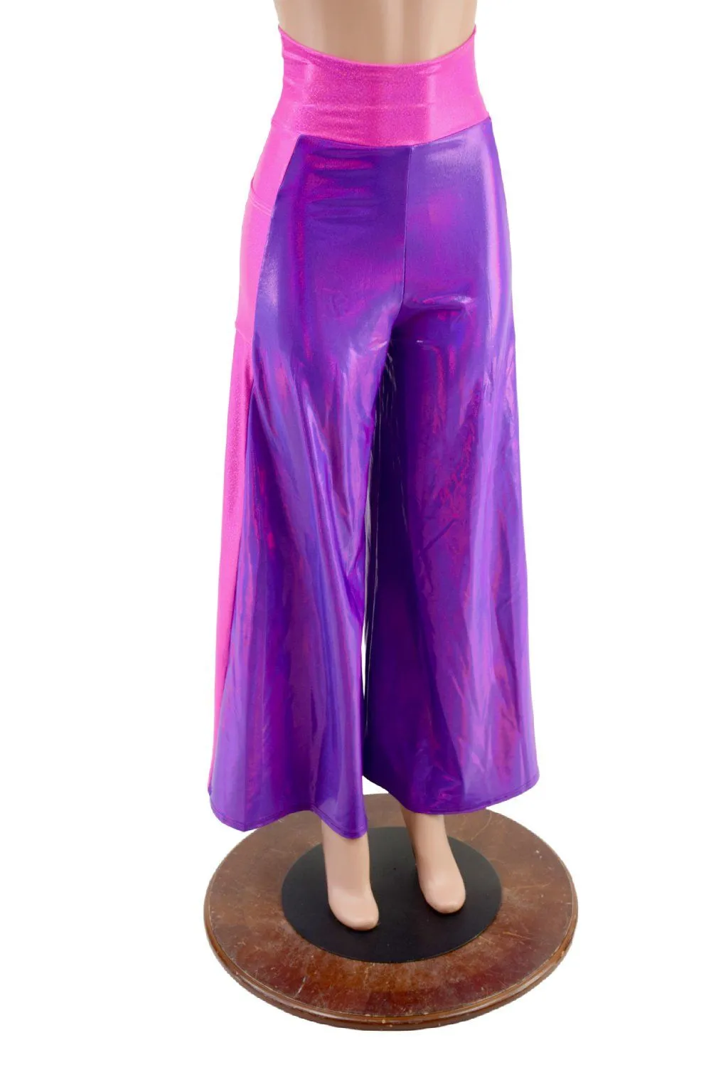 Wide Leg Pants with Side Panels and Pockets