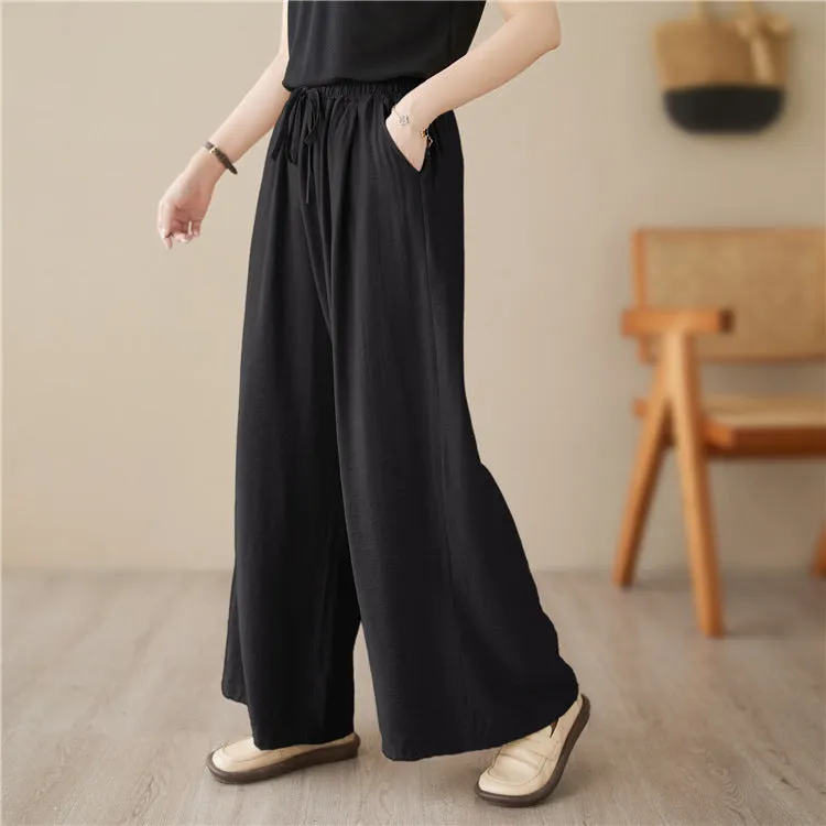 Wide Legs Mop Straight Women's Casual Pants