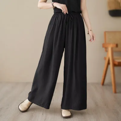 Wide Legs Mop Straight Women's Casual Pants