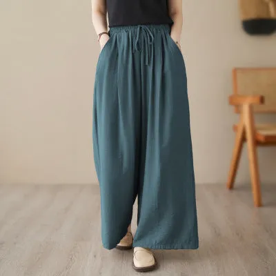 Wide Legs Mop Straight Women's Casual Pants