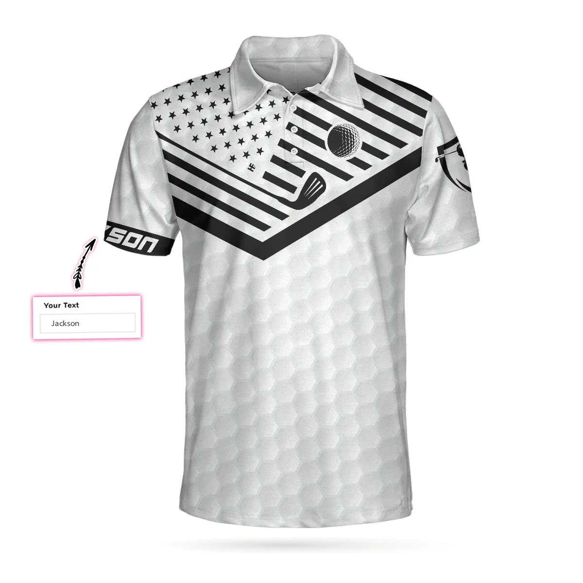 Your Hole Is My Goal White Ver Custom Polo Shirt, Personalized White American Flag Polo Shirt, Best Golf Shirt For Men Coolspod