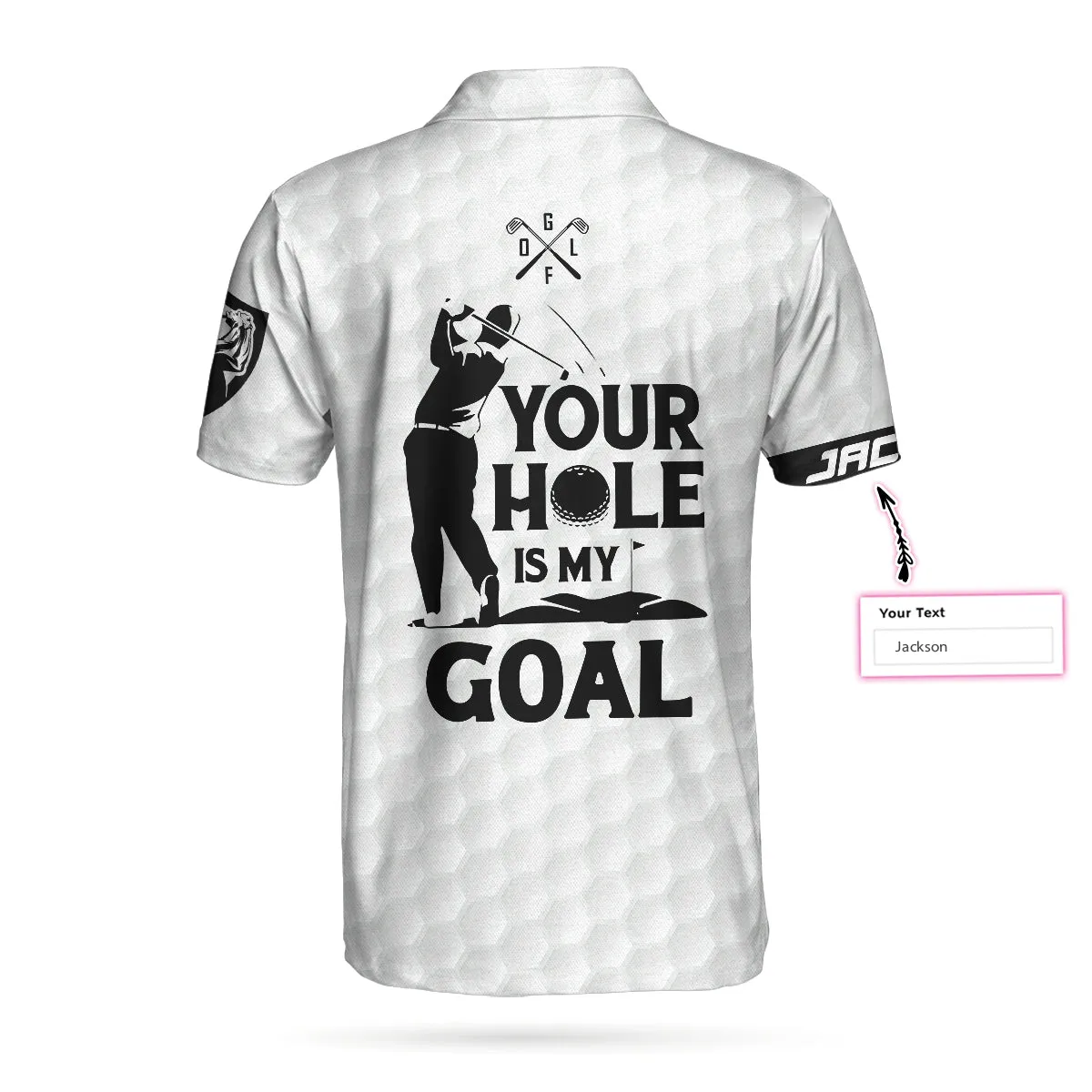 Your Hole Is My Goal White Ver Custom Polo Shirt, Personalized White American Flag Polo Shirt, Best Golf Shirt For Men Coolspod